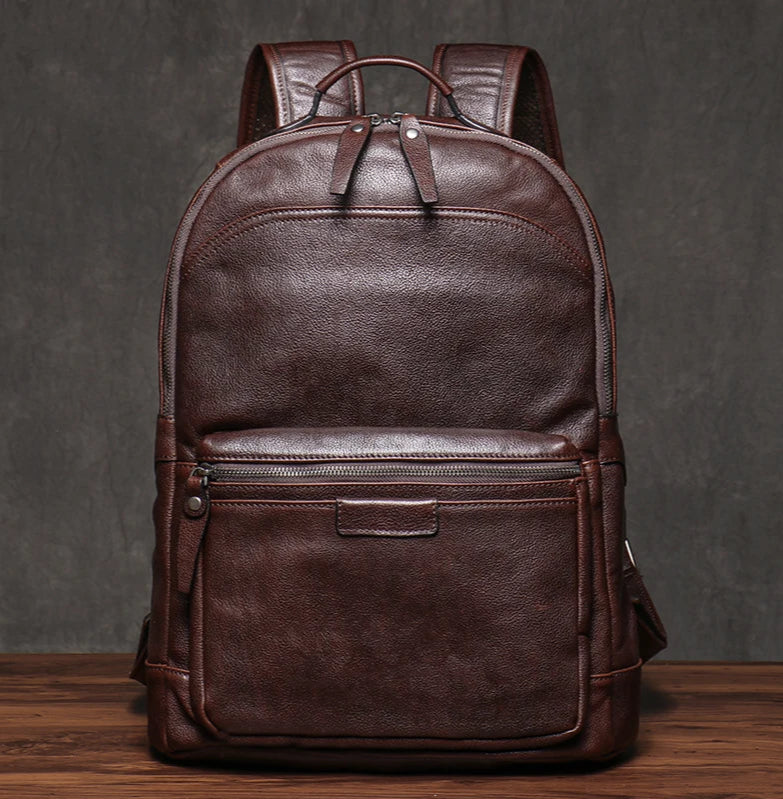 Vintage Unisex Leather Backpack