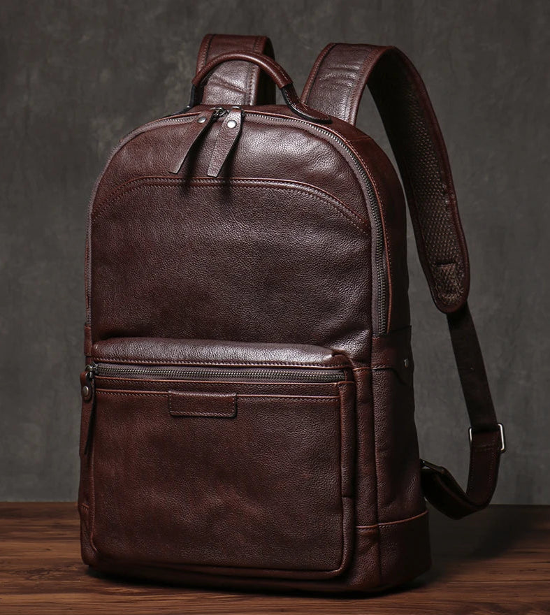 Vintage Unisex Leather Backpack