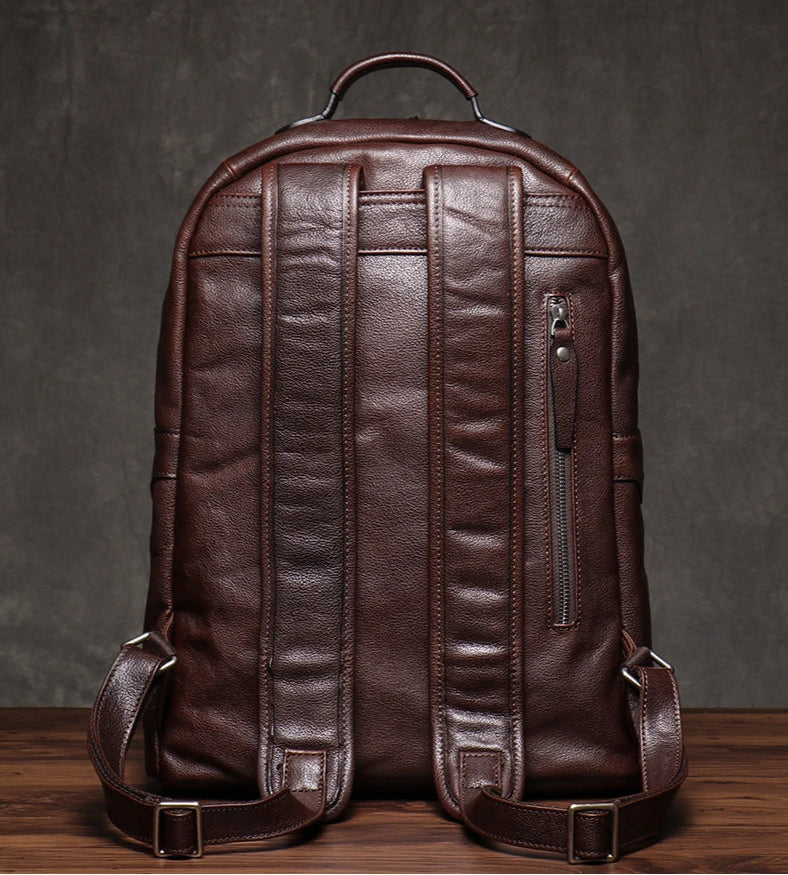 Vintage Unisex Leather Backpack