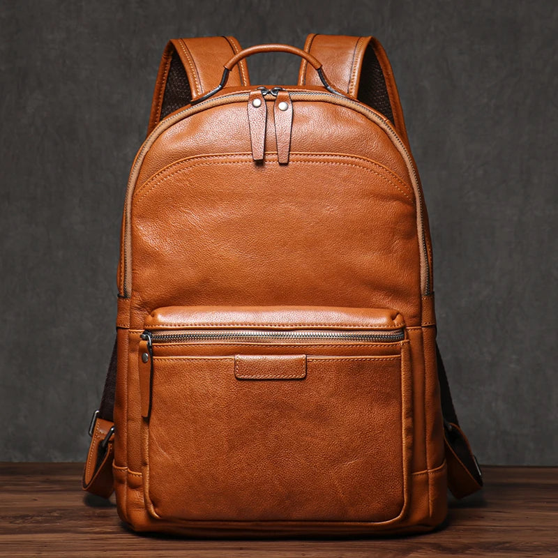 Vintage Unisex Leather Backpack