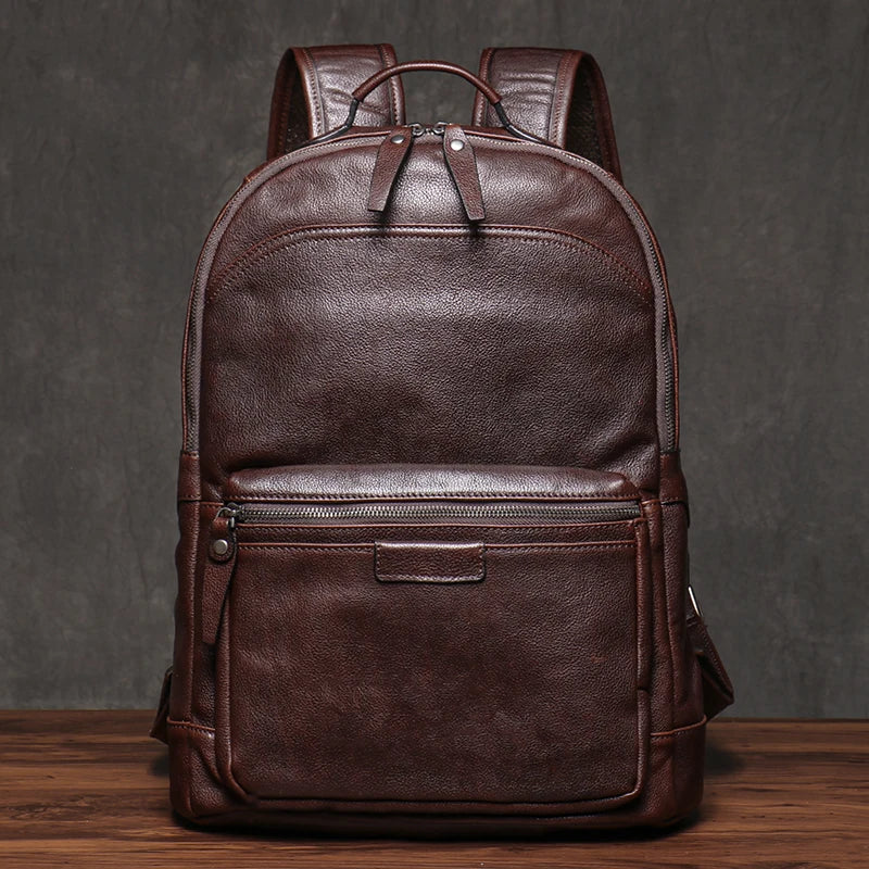 Vintage Unisex Leather Backpack