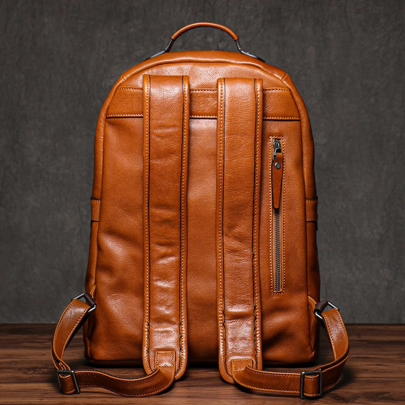 Vintage Unisex Leather Backpack