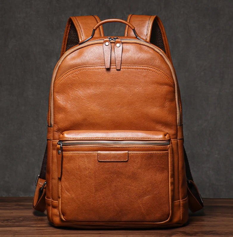 Vintage Unisex Leather Backpack