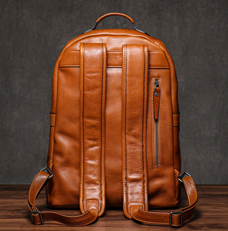 Vintage Unisex Leather Backpack